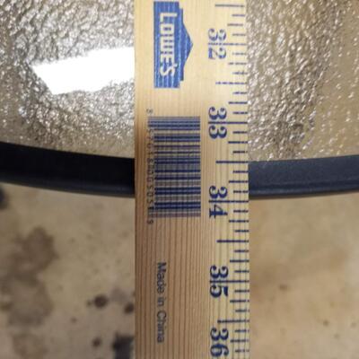 round outdoor glass top table