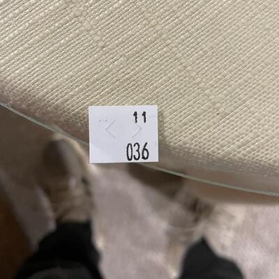 Side table with Glass top and tablecloth