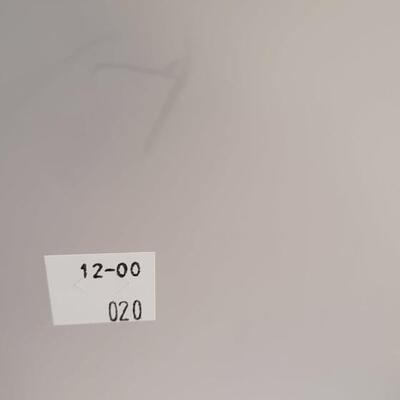 small clear tote, red lid