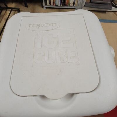 small green cooler, igloo