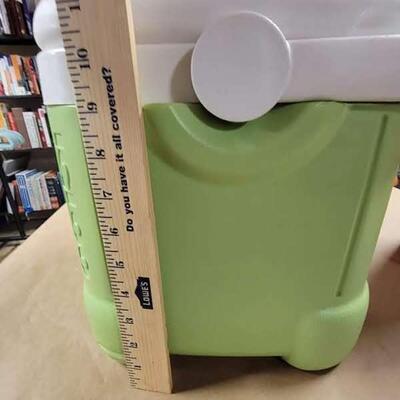 small green cooler, igloo