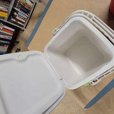 small green cooler, igloo