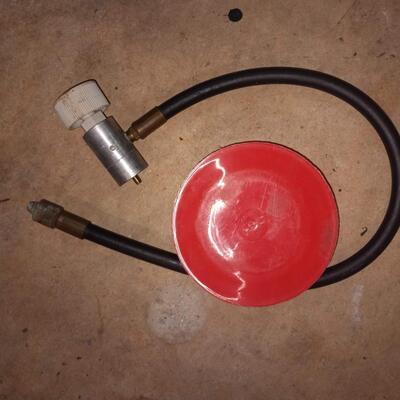 Vintage orange and yellow propane stove