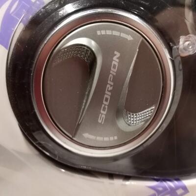 White, blue & purple Medium helmet