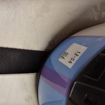 White, blue & purple Medium helmet