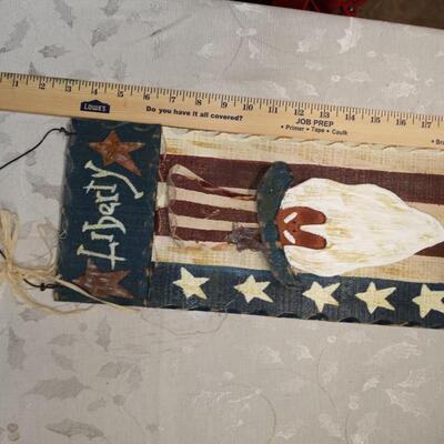 Wooden flag decor, "Liberty"