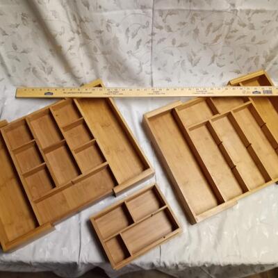 Wooden organizing trays
