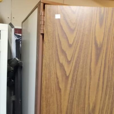 Wooden storage closet