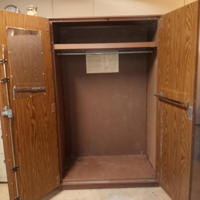 Wooden storage closet