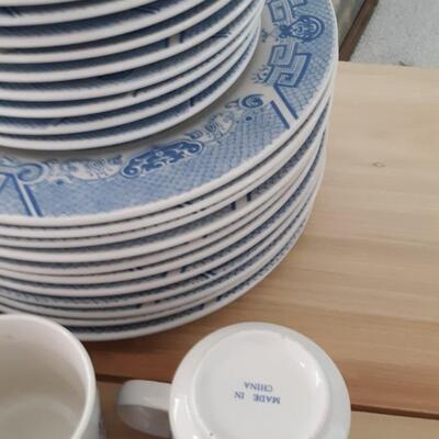 Lot of Blue and White Vintage Dishes