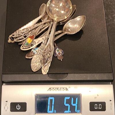 Lot J8: Sterling Silver Collectible Spoons: Rockefeller Center, Vineyard Haven Mass, and More