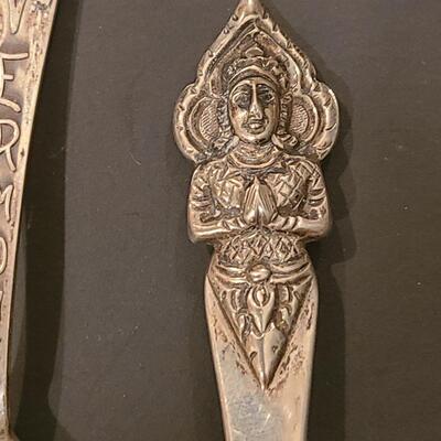 Lot J8: Sterling Silver Collectible Spoons: Rockefeller Center, Vineyard Haven Mass, and More
