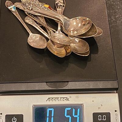 Lot J8: Sterling Silver Collectible Spoons: Rockefeller Center, Vineyard Haven Mass, and More