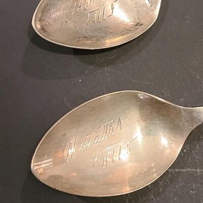 Lot J8: Sterling Silver Collectible Spoons: Rockefeller Center, Vineyard Haven Mass, and More