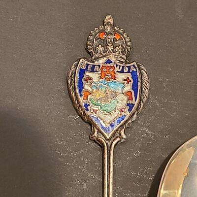 Lot J8: Sterling Silver Collectible Spoons: Rockefeller Center, Vineyard Haven Mass, and More