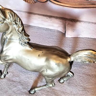 Lot #166 Large Brass Horse - HEAVY