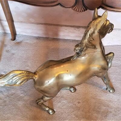 Lot #166 Large Brass Horse - HEAVY