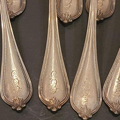 Lot J7: Mixed Lot of Sterling Silver Teaspoons (1 lb 4.7 ounces) Monograms