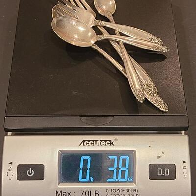Lot J5: Vintage 5-piece Baby/Toddler Sterling Silver Set "Prelude" Pattern (3.8 ounces)