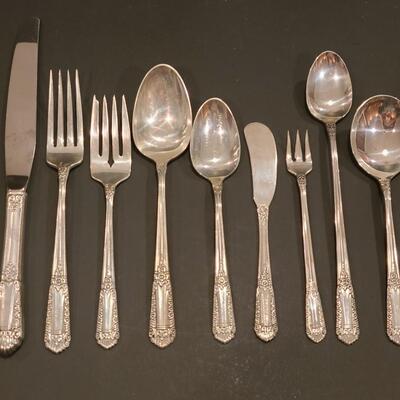 Lot J4: State House Sterling "Inaugural" Service for 12 (Lots of Extras) Over 11lbs.