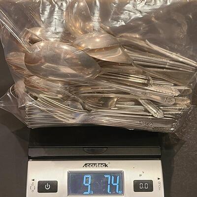 Lot J4: State House Sterling "Inaugural" Service for 12 (Lots of Extras) Over 11lbs.