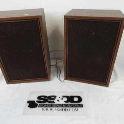 2 Wooden Box Speaker Set 10 (Front) x 15 (Height) x 8 (Side) Inches Dimensions
