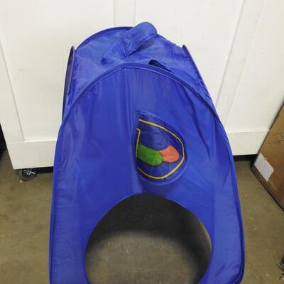 Blue Pop Up Play Tent, Frog Box Characters - Collapses Flat for Storage