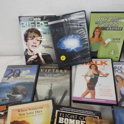 20 DVD Documentaries and Exercise Movies: Walk Away the Pounds to Justin Beaver