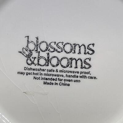 Blossoms & Blooms Springtime Flower Basket Ceramic Bowl