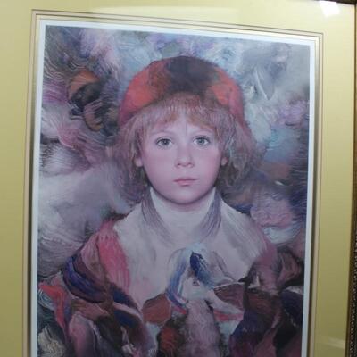 Pair of Francisco Masseria Child Portrait Prints Signed Numbered Editions Rosanna Eduardo