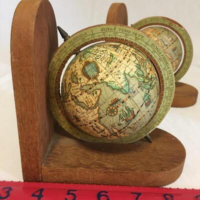 Vintage Globe Bookends
