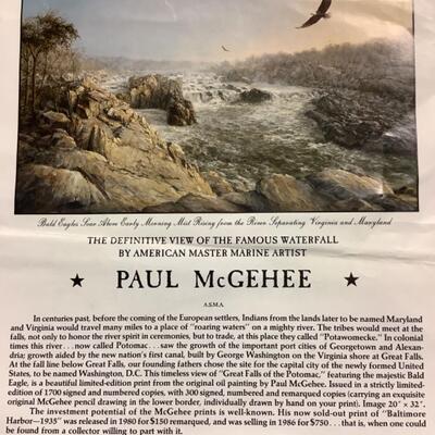 C228 PAUL MCGEHEE 1986 â€œGreat Falls of the Potomac Artist Remarque