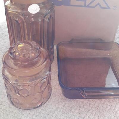 Lot of Amber Glass