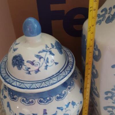 Lot Includes a Vase and Ginger Jar