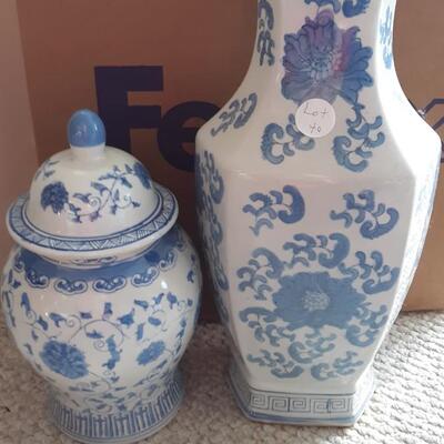 Lot Includes a Vase and Ginger Jar