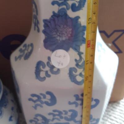Lot Includes a Vase and Ginger Jar