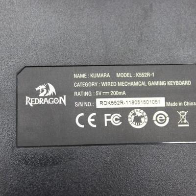 Redragon RBG Kumara Wired Mechanical Gaming Keyboard #K552R-1
