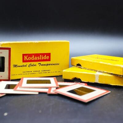 Vintage Kodak Kodaslide Mounted Colored Slide Lot Family Wedding Vacation Scenery