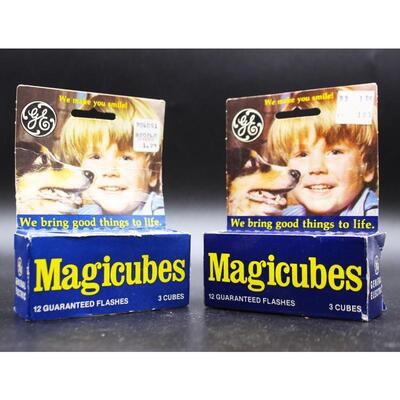 Two Packages of Vintage GE Magicubes Flash Cubes Unopened