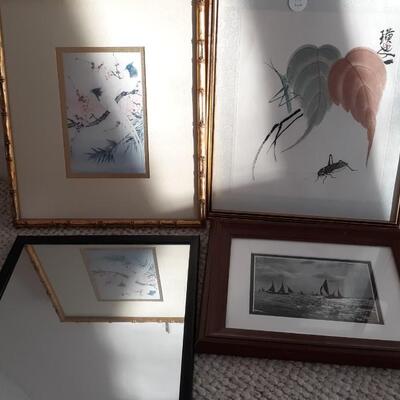 Lot Includes Art and a Mirror