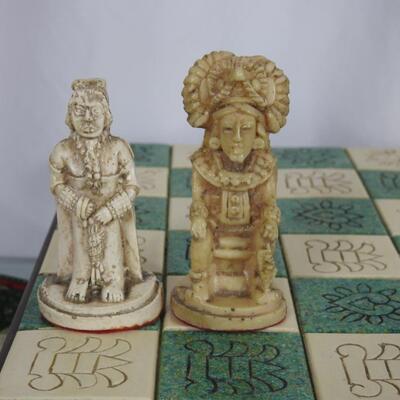 Vintage Mayan/Aztec Chess Set