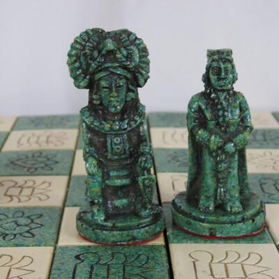 Vintage Mayan/Aztec Chess Set
