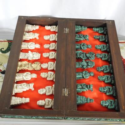 Vintage Mayan/Aztec Chess Set