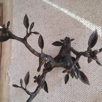 Lot Includes an Amazing Nice Glass Top Table with Decorative Metal Bottom