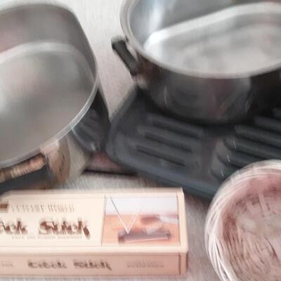 Lot Includes Vintage Home Decor, Cooking Pot, and Other Items