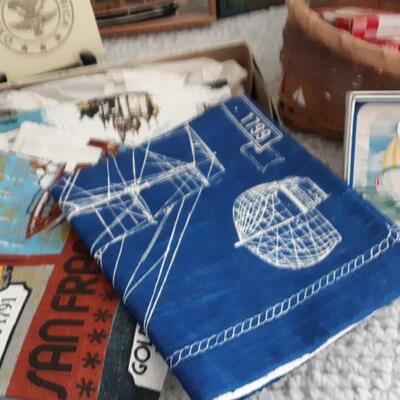 Lot Includes Vintage Cloth, Decor,  Vintage Playing Cards, and Other Items