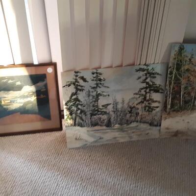 Lot of 3 Vintage Pictures/Art