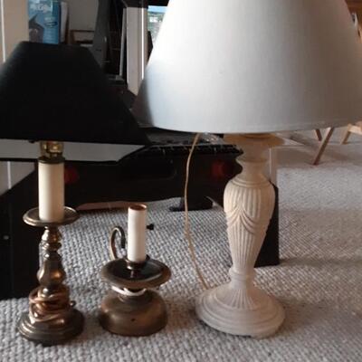 Lot Includes Three Vintage Lamps
