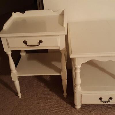 Lot Includes Two Wooden End Tables