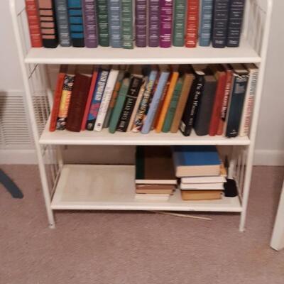 Lot Includes a Bookshelf and Readers Digest Books and Other Books Lot 2